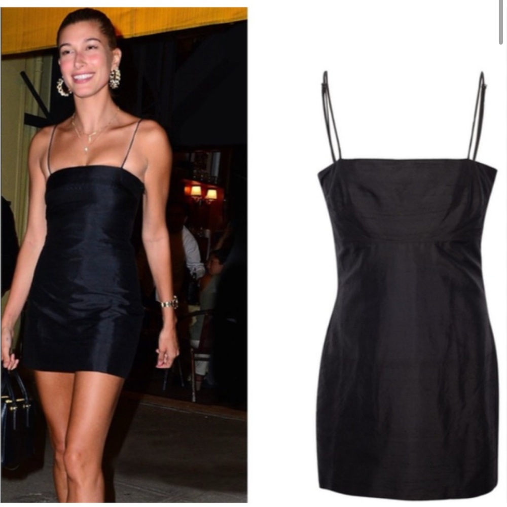 Black 100% silk Christy dress mini